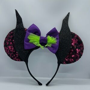 Disney villains Kids Black and Purple Sequin Costume Headband